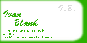 ivan blank business card